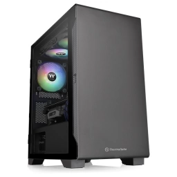 Gabinete Gamer Thermaltake S100TG Black Lateral Transparente Mid Tower