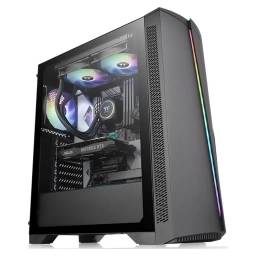 Gabinete Gamer Thermaltake H350 TG RGB Black Mid Tower 