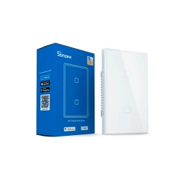 Interruptor Inteligente de Pared Sonoff T0US2C-TX | WiFi, T�ctil, 2 Pulsadores