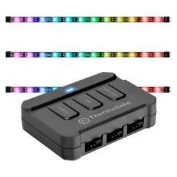 Paquete 3 Tiras Led con Control ThermalTake magn�tica RGB Lumi Color 256C 