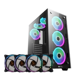 Combo Gabinete SHOT-SUP-8012 + 4 fanes RGB | Shot Gaming
