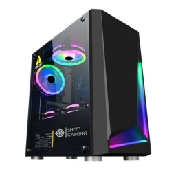 Gabinete Gamer Shot Gaming SHOT-SUP-8192 | Cristal Templado, RGB frontal
