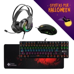 PROMO HALLOWEEN Combo Teclado 919 + Mouse M799 +  Auriculares GT68 | Shot Gaming Pro Series