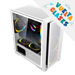 PROMO VUELTA A CLASES Gabinete Gamer Shot Gaming Pro Series SHOT-SUP-8505-WHITE | Cristal Templado