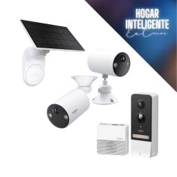 Kit Hogar Inteligente Exterior: C�mara IP (Pack x2) + Panel Solar + Timbre Inteligente con V�deo y Bater�a