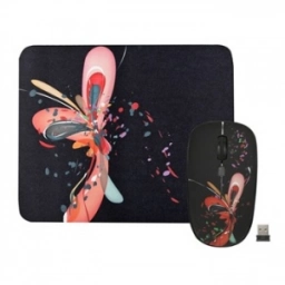 Combo Mouse Inalambrico y Mouse Pad JETION JT-NMS028